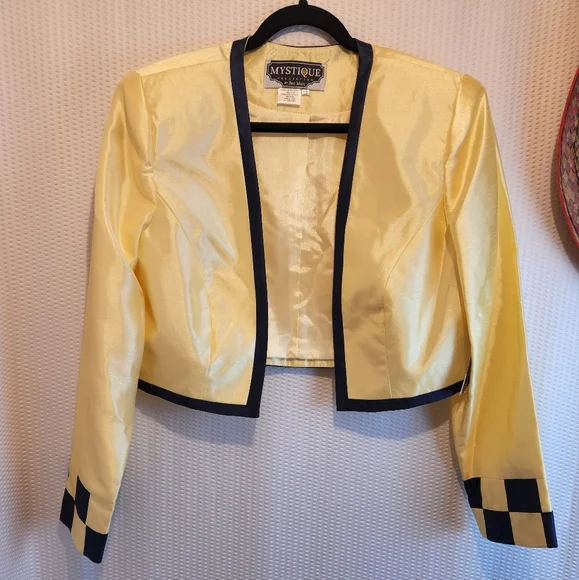 Ben Marc Yellow and Black Church Dress With Balero Jacket Size 12 NWT - Picture 4 of 10